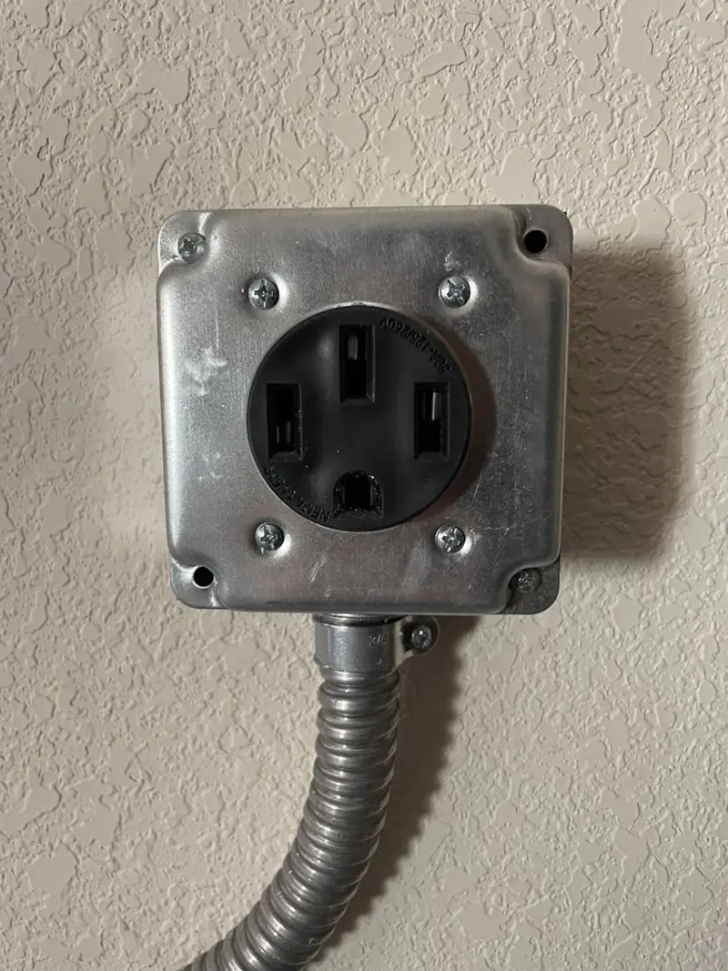 NEMA 14-50 outlet installed for Smart Home Electrical in Santa Fe