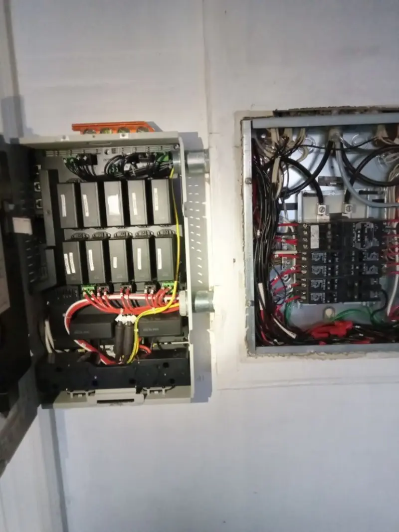 Electrical panel upgrade completed for Security Camera Wiring in Santa Fe